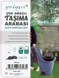 Kruiwagen Met Wielen Antraciet Tuintrolley Shoppingkar Bolderkar Max 50kg -Tuinverzorgings Winkel 905x1200 1