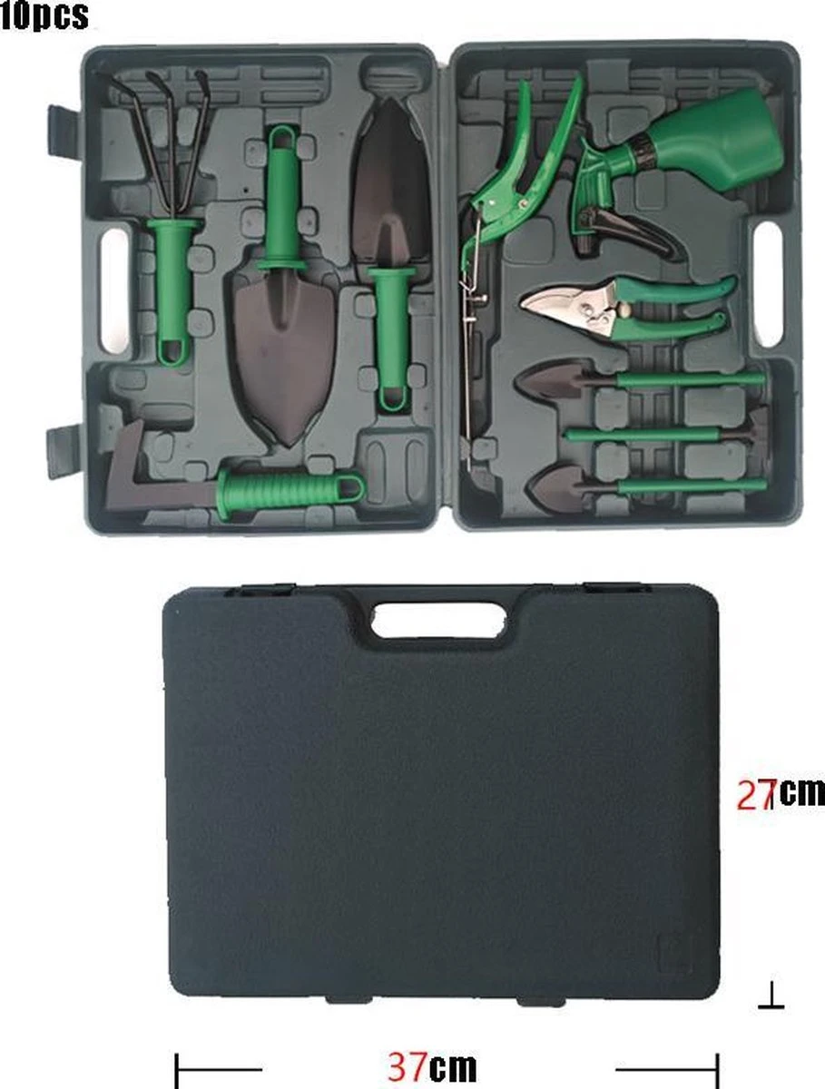 10-Delige Tuingereedschap Set inclusief Opbergkoffer - Tuinierset - Tuinsetje - Gereedschap voor Tuin - Tuinschaar - Tuinschepje - Bloemenschaar - Voegenkrabber - Plantenspuit - Grasschaar - Bloemenschep - Tuinhark Merkloos 10-Delige Tuingereedschap Set Inclusief Opbergkoffer - Tuinierset - Tuinsetje - Gereedschap Voor Tuin - Tuinschaar - Tuinschepje - Bloemenschaar - Voegenkrabber - Plantenspuit - Grasschaar - Bloemenschep - Tuinhark -Tuinverzorgings Winkel 909x1200 1