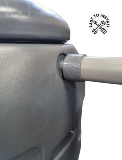 Regenton Rainsaver - Antraciet 100 L + Voet + Vulautomaat -Tuinverzorgings Winkel 919x1200 1