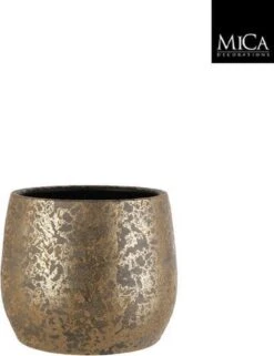 Mica Decorations Clemente Bloempot - H25,5 X Ø32 Cm - Terracotta - Goud -Tuinverzorgings Winkel 922x1200 3