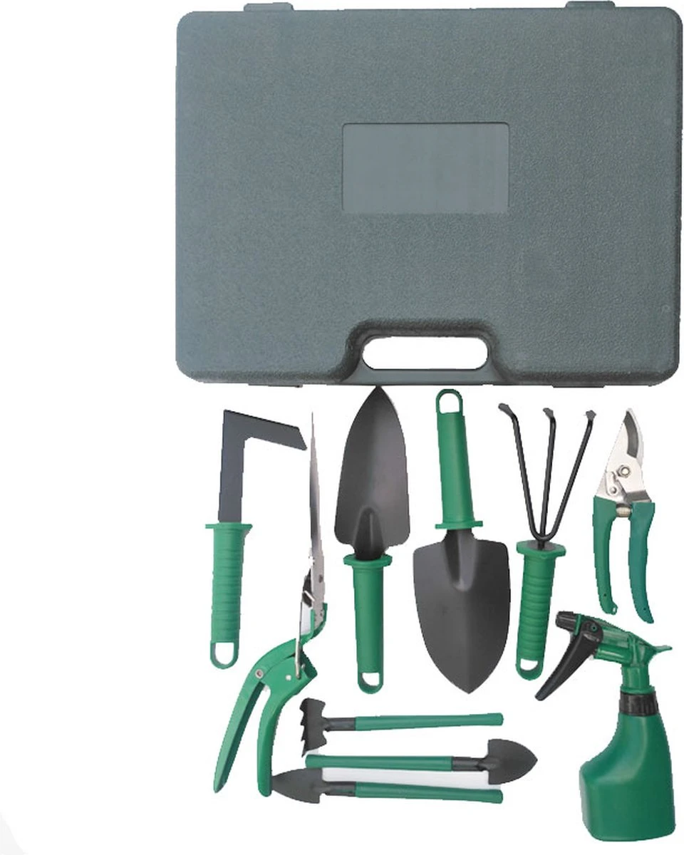 10-Delige Tuingereedschap Set inclusief Opbergkoffer - Tuinierset - Tuinsetje - Gereedschap voor Tuin - Tuinschaar - Tuinschepje - Bloemenschaar - Voegenkrabber - Plantenspuit - Grasschaar - Bloemenschep - Tuinhark Merkloos 10-Delige Tuingereedschap Set Inclusief Opbergkoffer - Tuinierset - Tuinsetje - Gereedschap Voor Tuin - Tuinschaar - Tuinschepje - Bloemenschaar - Voegenkrabber - Plantenspuit - Grasschaar - Bloemenschep - Tuinhark -Tuinverzorgings Winkel 960x1200 3