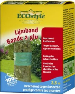 ECOstyle Lijmband Beschermt Tegen Schadelijke Insecten - Werkt Tegen Mieren, Wintervlinder, Bladluis En Meer - Weerbestendig - 2,5 M Lijmband & 6 M Touw -Tuinverzorgings Winkel 962x1200 1