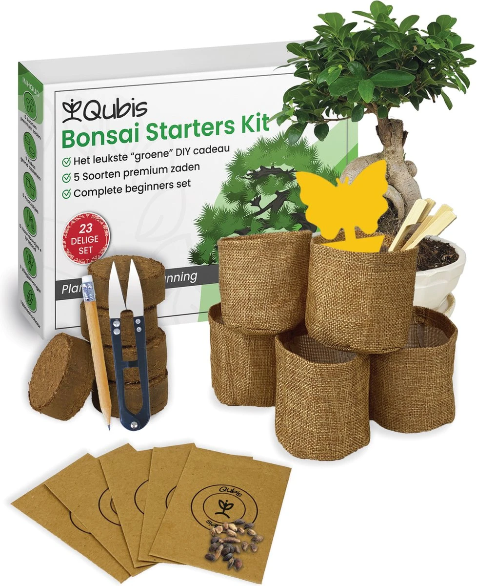 Qubis Bonsai Starters Kit - 23 Delige Kweekset - 5 Soorten Premium Zaden - DIY Pakket - Binnen Bonsai Boompje Kweken - Incl. Rouwvliegjes Vanger Qubis Bonsai Starters Kit - 23 Delige Kweekset - 5 Soorten Premium Zaden - DIY Pakket - Binnen Bonsai Boompje Kweken - Incl. Rouwvliegjes Vanger -Tuinverzorgings Winkel 978x1200 4