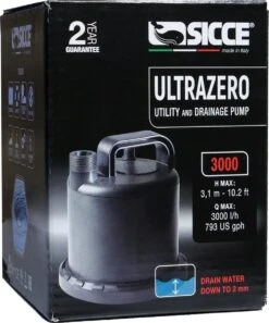 Sicce Ultra Zero - Vlakzuiger - Dompelpomp - Wateroverlast - 3000 L/h -Tuinverzorgings Winkel 998x1200 3